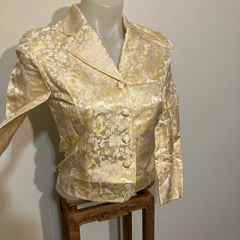 Dreamsacks silk brocade jacket size Small NWT happy New Year! Chinese dragons
